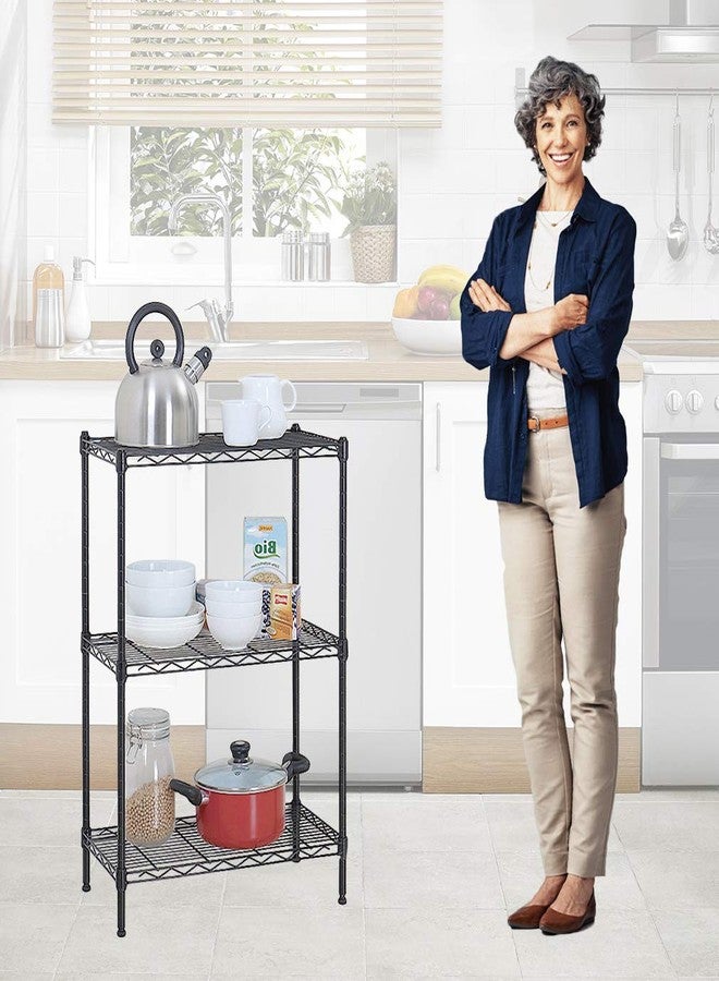 BestOffice 3 Wire Shelving Unit Garage NSF Wire Shelf Metal Large Storage Shelves Heavy Duty Height Adjustable Commercial Grade Steel Layer Shelf Rack Organizer for Kitchen Bathroom Bedroom-13x23x30 - Image 1