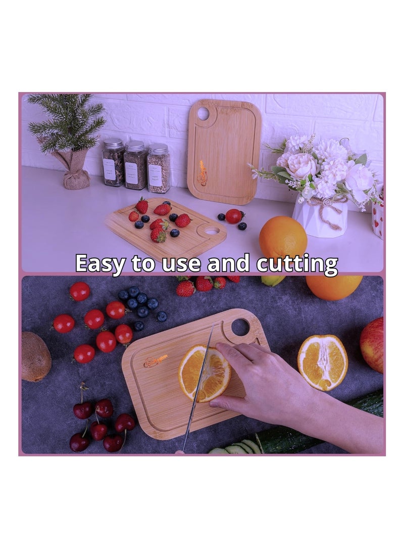 Cookgen Large Bamboo Cutting Board for Kitchen – Extra Thick, Durable & Reversible Chopping Board for Meat, Vegetables, and Cheese – Juice Grooves & Handle for Easy Use and Storage  - Image 5