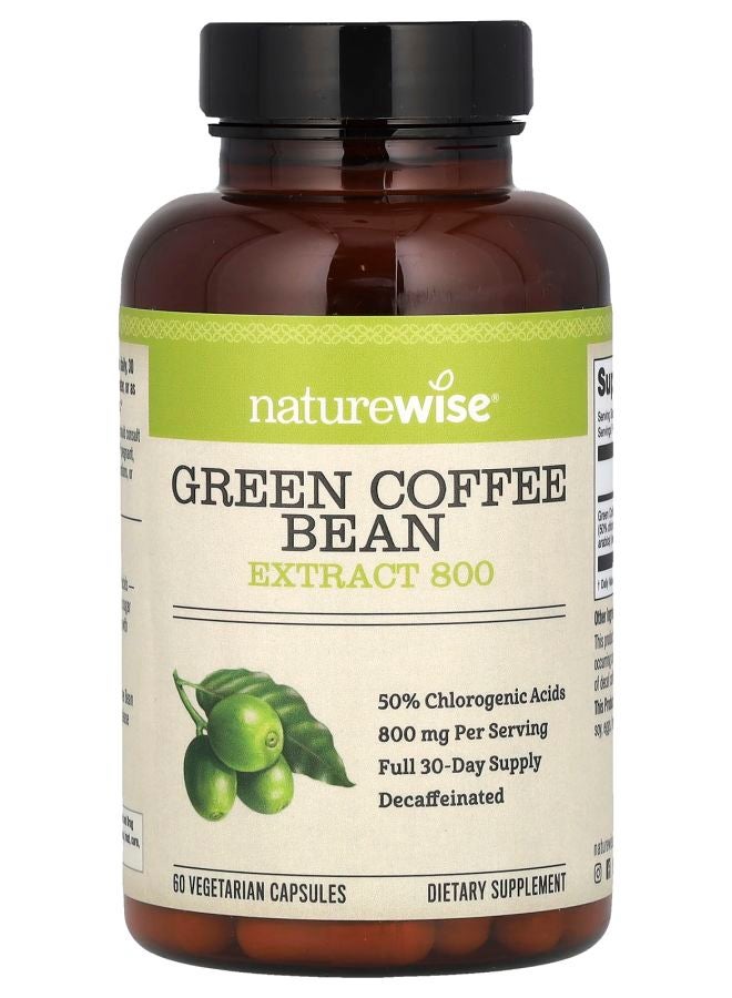 NatureWise Green Coffee Bean Extract 800 800 mg 60 Vegetarian Capsules
