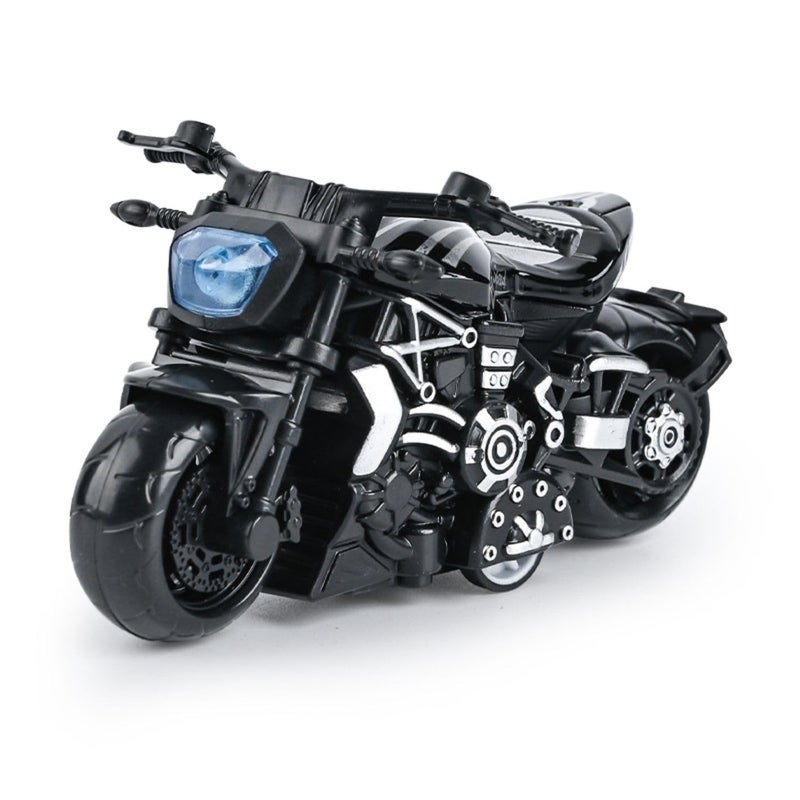 FunBlast لعبة دراجة للأطفال – نموذج مصغر مقاس 1:36 من دراجات نارية مصنوعة من الصب، ألعاب دراجات نارية تعمل بالاحتكاك، ألعاب دراجات واقعية للأطفال من عمر 3 سنوات فما فوق، للبنات والأولاد (أسود) - Image 1