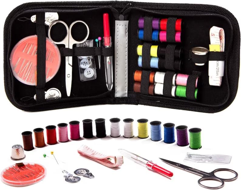 Ngel Multifunction Household Sewing Kit Set || DIY Sewing Kit With Scissors, Thimbles, Threads, Needles, Measure Tape Measure, Organizer Bag || Mini Sewing Kit For Beginner, Travel, Home (Pack Of 1) (Sewing Kit) - Image 1