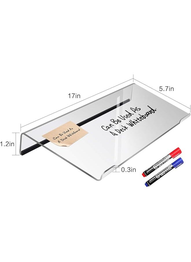 erorex - Computer Keyboard Stand Clear Acrylic Keyboard Tray With Rubber Strip，Ticker Acrylic Keyboard Riser（Holder） For Easy Ergonomic Typing And Working At Home And Office Upgrade With Rubber Strip - Image 1
