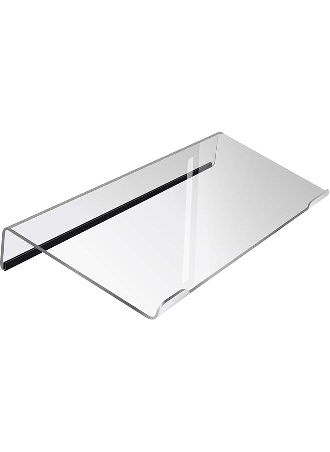 erorex - Computer Keyboard Stand Clear Acrylic Keyboard Tray With Rubber Strip，Ticker Acrylic Keyboard Riser（Holder） For Easy Ergonomic Typing And Working At Home And Office Upgrade With Rubber Strip - Image 1