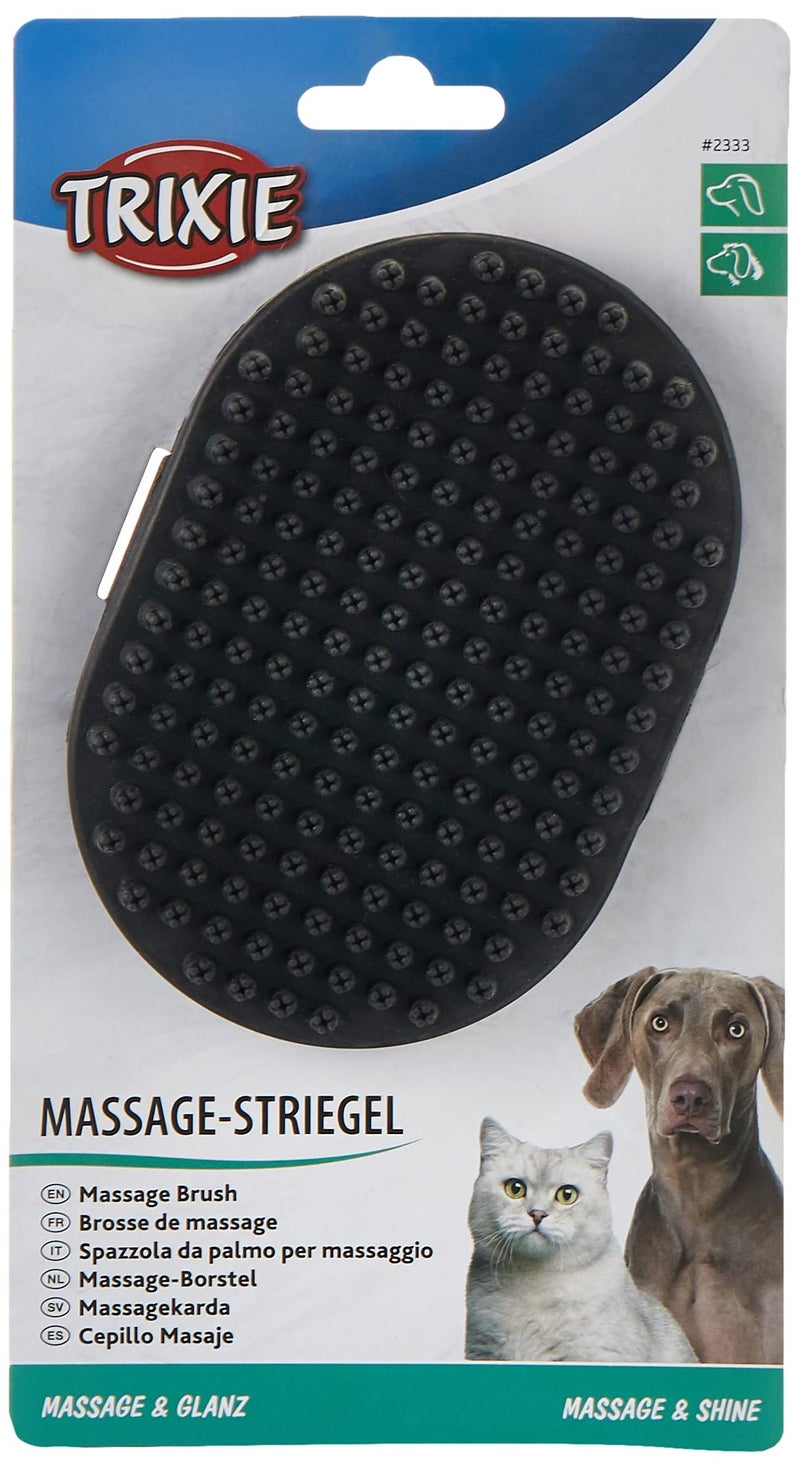 Trixie Dog/Cat Deshedding Massage Brush Rubber (13-cm) - Image 3