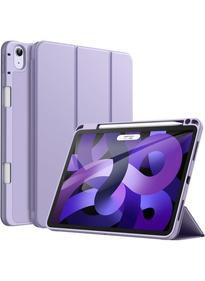 ELTRAZONE Purple Trifold Smart Cover for iPad Air 13 Inch (M2) 2024 – Auto Wake/Sleep, Pencil Holder, and Soft TPU Back - Image 1
