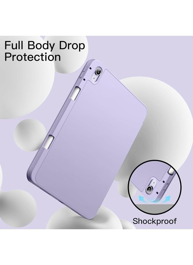 ELTRAZONE Purple Trifold Smart Cover for iPad Air 13 Inch (M2) 2024 – Auto Wake/Sleep, Pencil Holder, and Soft TPU Back - Image 3