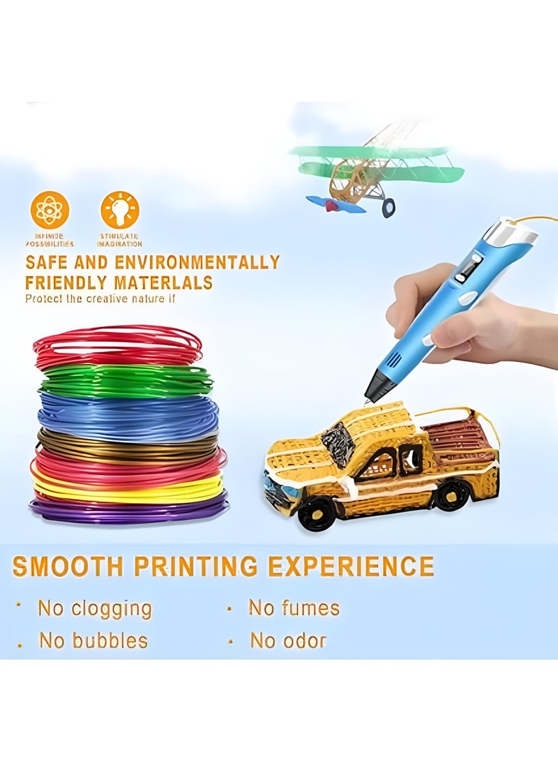 Wish Plus Filament for 3D Printing Pen for Kid's Multi-Functional and Perfect for Creative Art Easy to Use Birthday Gift for Boys and Girls (Extra Filament) - Image 4