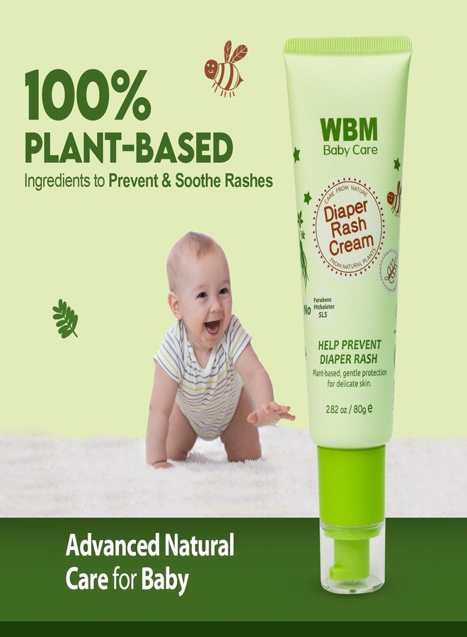 WBM Diaper Rash Cream | Baby Rash Relief Ointments Cream | Cruelty-Free, Hypoallergenic, Soothing, Moisturizing with Zinc Oxide | Gentle for Baby Skin | 2.82 oz - Image 4