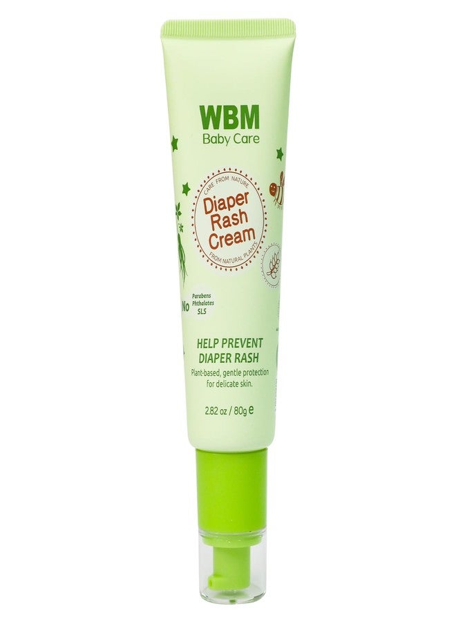 WBM Diaper Rash Cream | Baby Rash Relief Ointments Cream | Cruelty-Free, Hypoallergenic, Soothing, Moisturizing with Zinc Oxide | Gentle for Baby Skin | 2.82 oz - Image 1