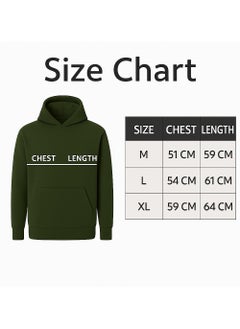 سوفت ستيبس هودي زيتي ساده للرجال مقاس XL  - Image 3