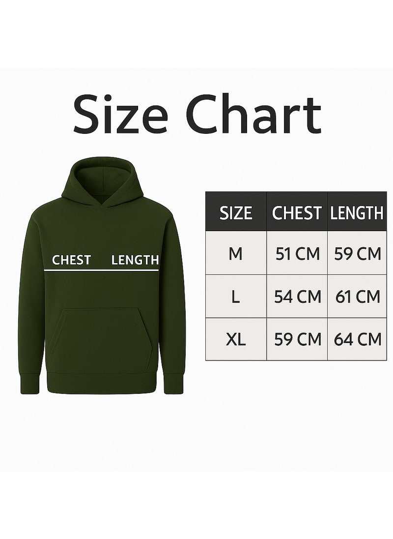 Soft Steps - Green Basic Hoodie For Men Size XL - Image 1