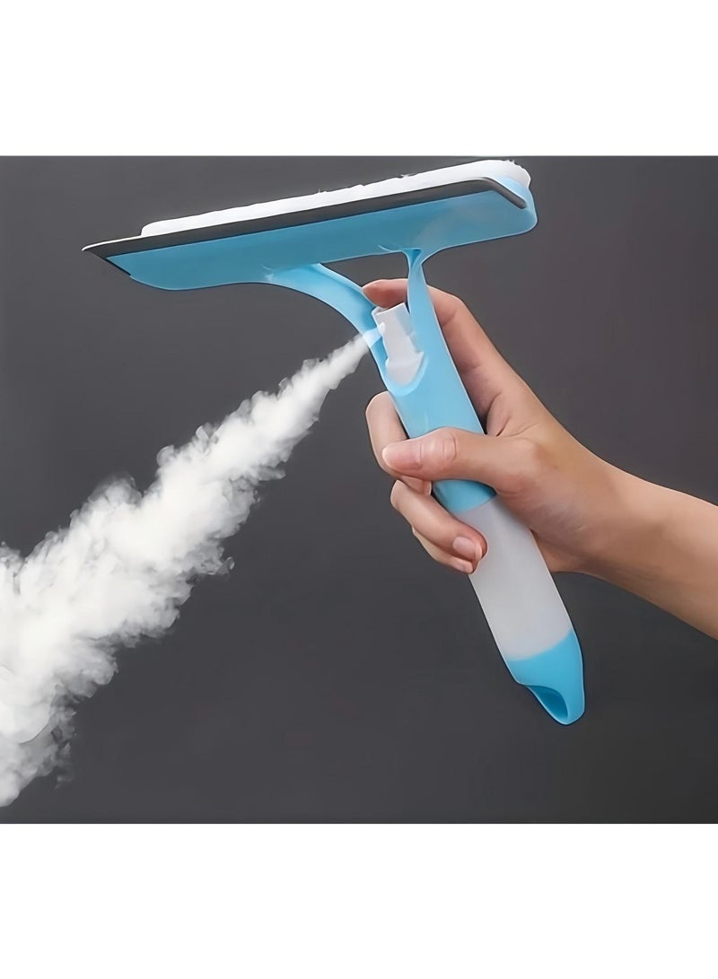 كومبي ممسحة زجاج متعددة الوظائف مع علبة سقاية، مثالية لتنظيف المرايا والنوافذ والسيارات، تتضمن ملحقات الحمام - Image 1