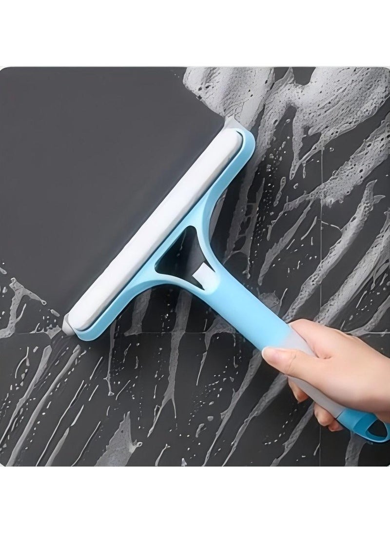 كومبي ممسحة زجاج متعددة الوظائف مع علبة سقاية، مثالية لتنظيف المرايا والنوافذ والسيارات، تتضمن ملحقات الحمام - Image 2