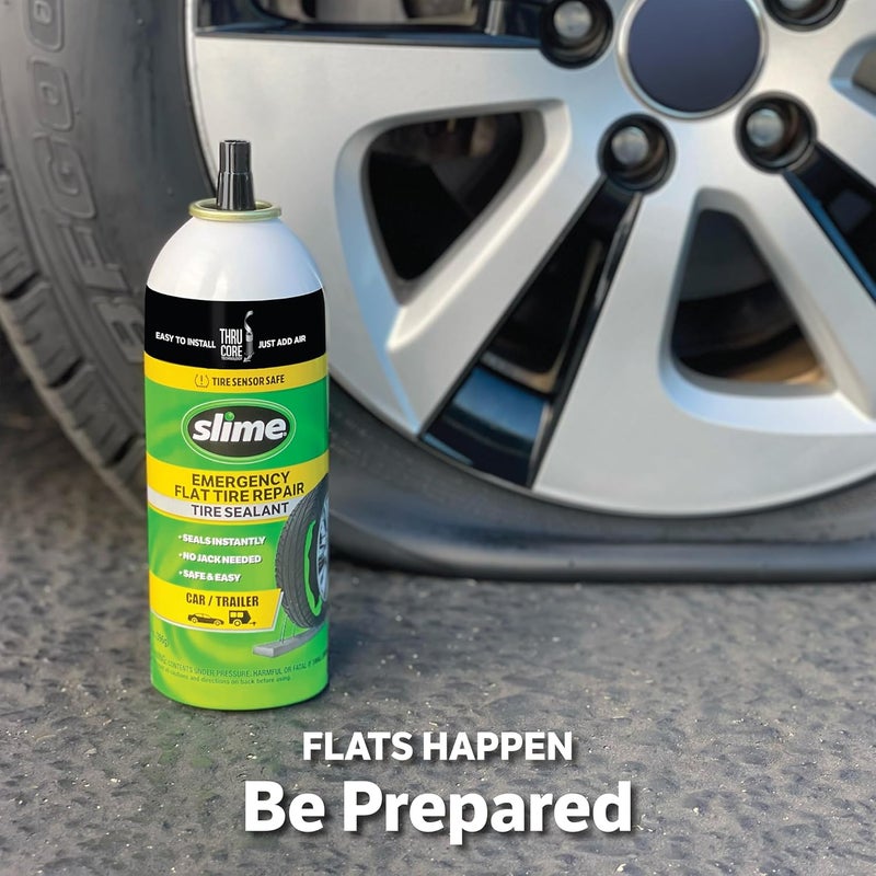 Slime 60186 Flat Tire Puncture Repair Sealant, Emergency Repair for Highway Vehicles, Suitable for Cars/Trailers, Non-Toxic, eco-Friendly, 140z, Green Daily wear upgraded resistant material - Image 2