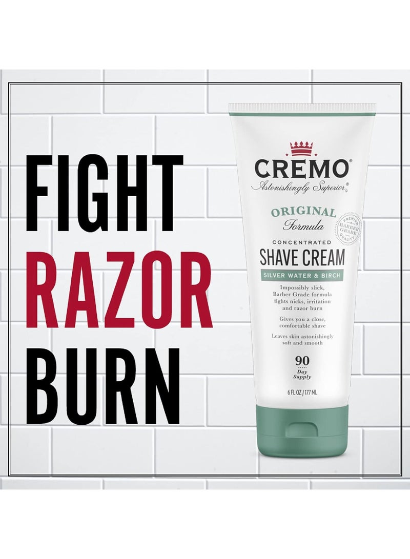 cremo Barber Grade Silver Water & Birch Shave Cream 12 Fl Oz Pack of 2 - Image 2