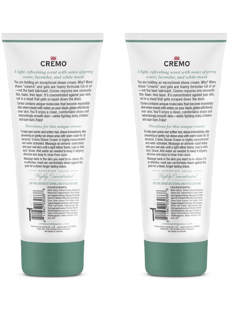 cremo Barber Grade Silver Water & Birch Shave Cream 12 Fl Oz Pack of 2 - Image 3