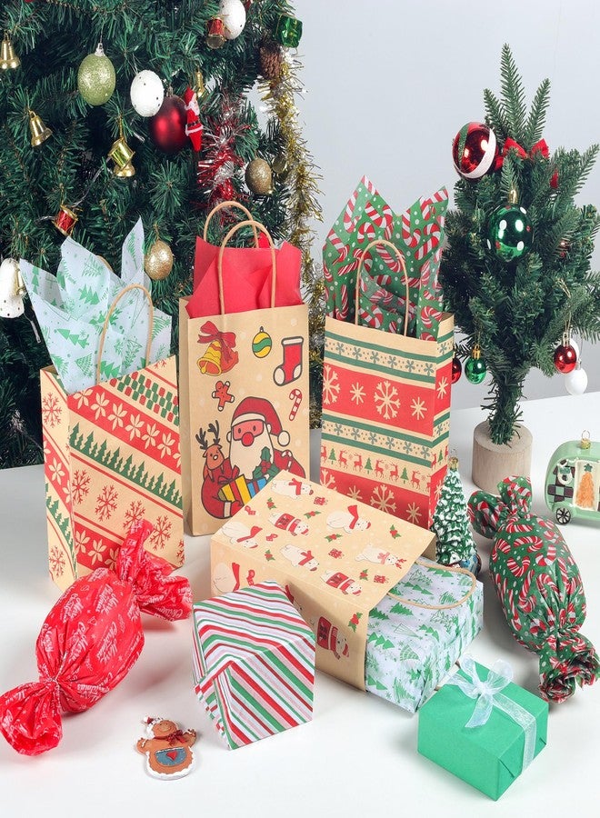 BLEWINDZ 100 Sheets Christmas Tissue Paper for Gift Wrapping Bags, 20'' x 20'' Christmas Sparkle Metallic Gift Wrapping Paper Bulk for Xmas Birthday Holiday Decor (10 Patterns) - Image 4