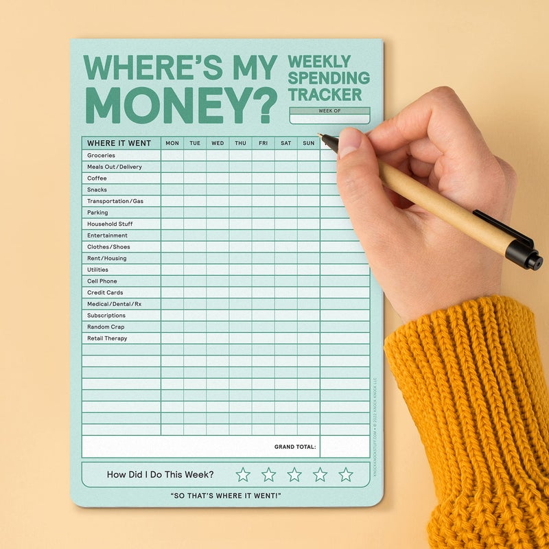 Knock Knock Weekly Money Tracker Pad, Weekly Spending Tracker Budget Pad (Pastel Version), 6 x 9-inches - Image 5