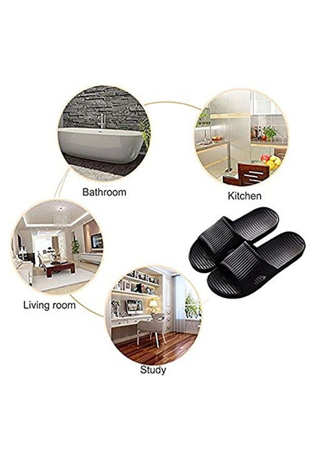 Arabest Women's and Men's Bathroom Anti Slip Quick Dry Ultra Soft Thick Bottom Home Slippers - Image 4