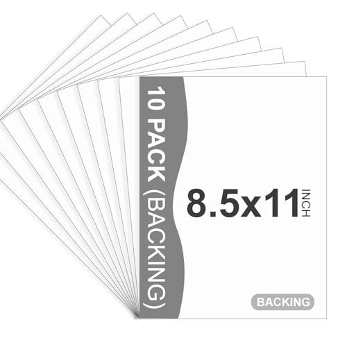Somime 10 Pack Backing Boards, 8.5x11 Uncut White Mats Matboards, Acid-Free Backerboards for Art Prints, Ideal for Photos, Pictures, Prints, and Frames - Image 1