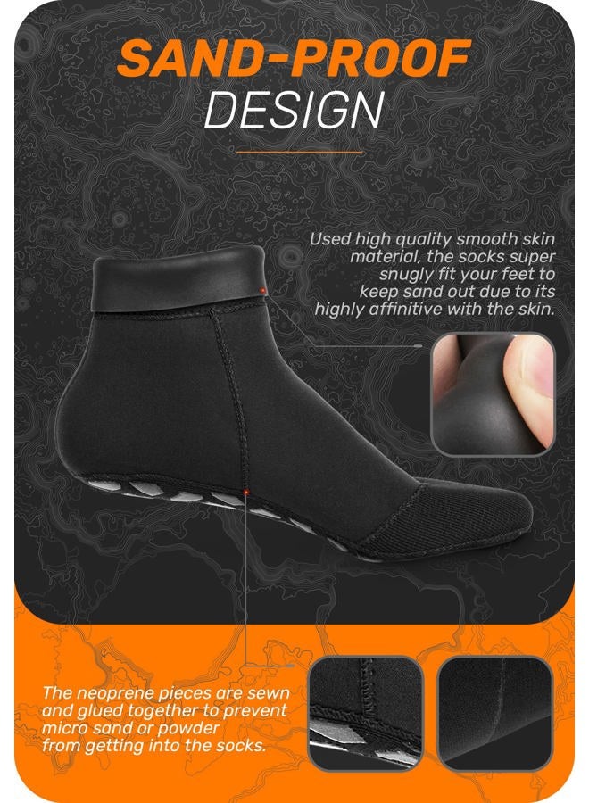 Capas 2mm Neoprene Socks, Beach Volleyball Sand Proof Socks, Wetsuit Diving Socks Keep Warm for Men Women, 2mm-black, S - Image 4