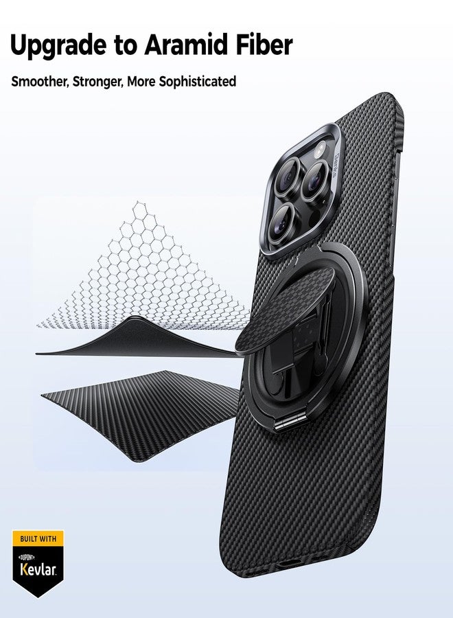 بينكس حامل ومقبض هاتف مغناطيسي من بينكس أرمور بوب، متوافق مع ماج سيف، حامل حلقي للهاتف قابل للتعديل بزاوية 360 درجة، متوافق مع سلسلة آيفون 16/15/14/13/12، تصميم متين من الكيفلار - Image 4