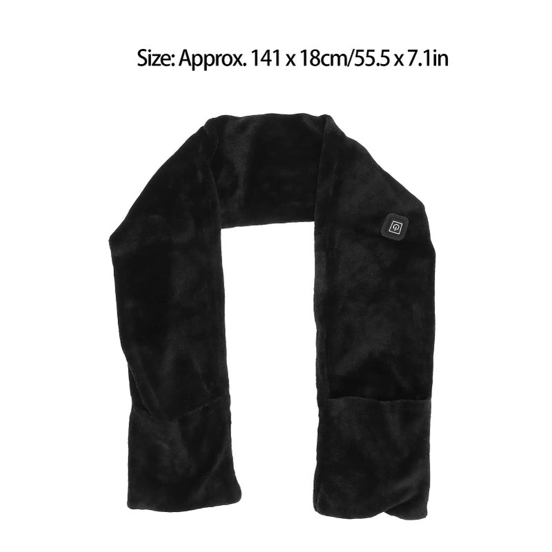 Adjustable Temperature Heated Scarf with Pockets for Skiing Hiking Indoor Outdoor - Image 5