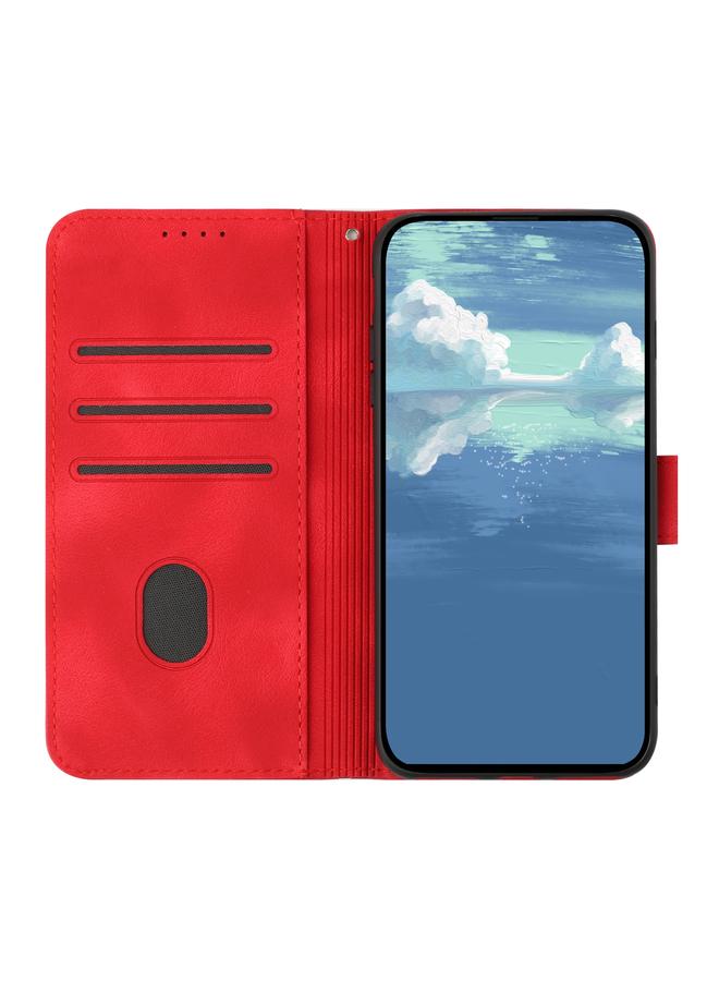 S-TOP Case For Motorola Moto G22 Line Pattern Skin Feel Leather Phone Case - Image 4