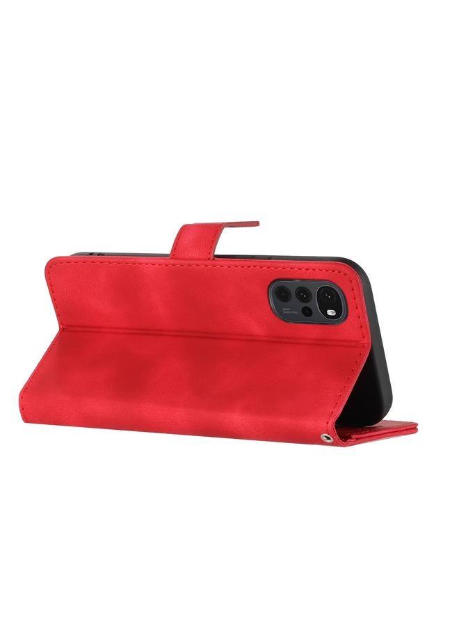 S-TOP Case For Motorola Moto G22 Line Pattern Skin Feel Leather Phone Case - Image 3