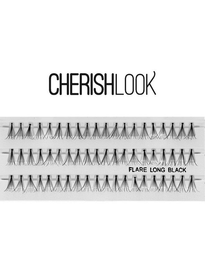 Cherishlook Professional 10Packs Eyelashes Flare Long Black - Image 1