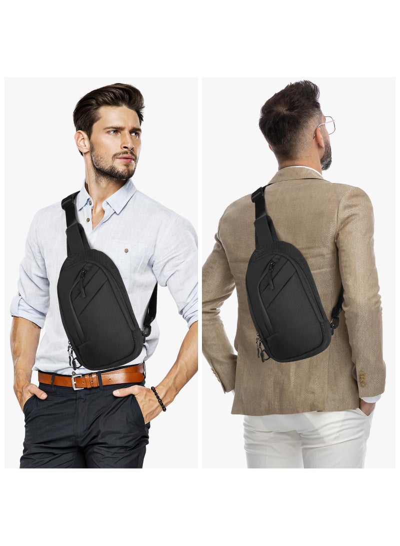 SYOSI Sling Bag Sling Backpack Chest Daypack Crossbody Backpack Stylish Crossbody Bag with Adjustable Shoulder Strap Shoulder Bag Hiking Day Bag for Women Men Travel Sports Running Hiking - Image 2