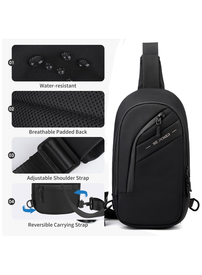 SYOSI Sling Bag Sling Backpack Chest Daypack Crossbody Backpack Stylish Crossbody Bag with Adjustable Shoulder Strap Shoulder Bag Hiking Day Bag for Women Men Travel Sports Running Hiking - Image 5