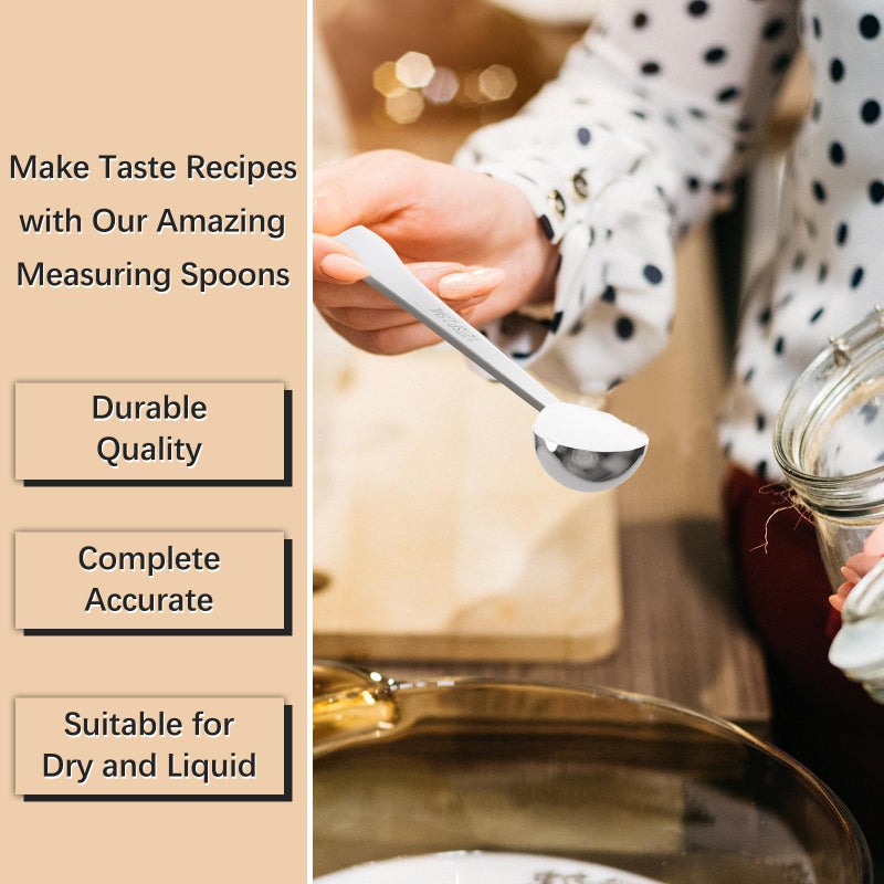 BERYLER 1PCS 1/2 Teaspoon(1/2tsp, 1/6tbsp, 2.5 ml) Single Measuring Spoon, Extra-long Handle Individual Measure Scoop, Stainless Steel Spoons Only - Image 5