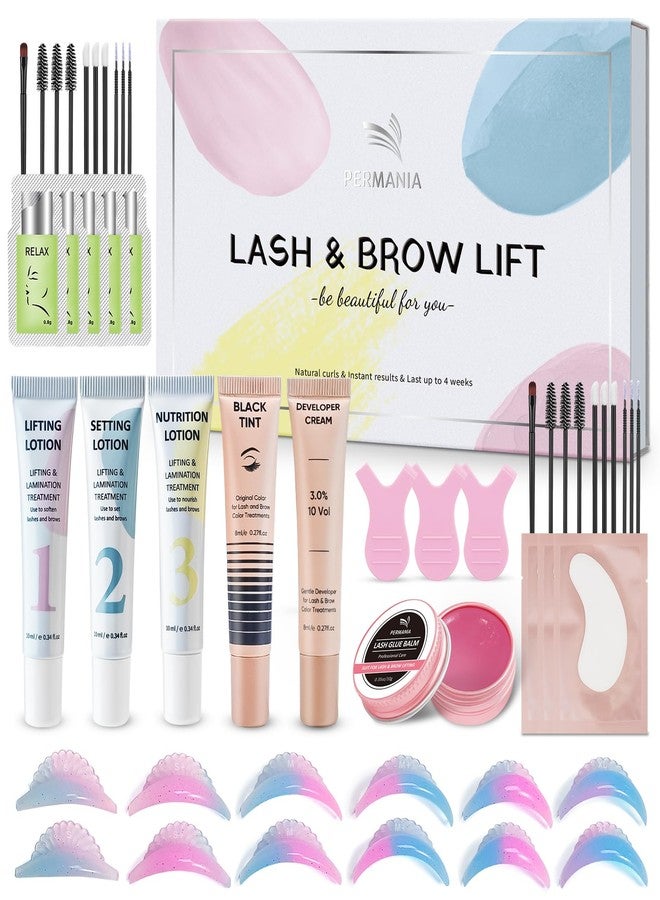 PERMANIA Lash Lift and Black Kit, Full Tube Design Brow Lamination Kit Salon Grade Instant Curling & Coloring With Detailed Instruction - Image 1