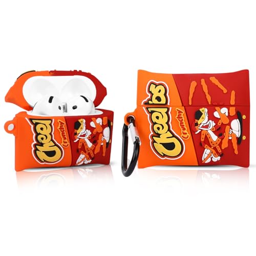 Suublg (3Pack) Suublg Case for AirPods 4 Wireless Earbuds (2024) with Carabiner, Silicone Charging Protective Cover with Cartoon Skin Design for AirPods 4th Generation Headphones (CHEE+Ben+BANA) - Image 2