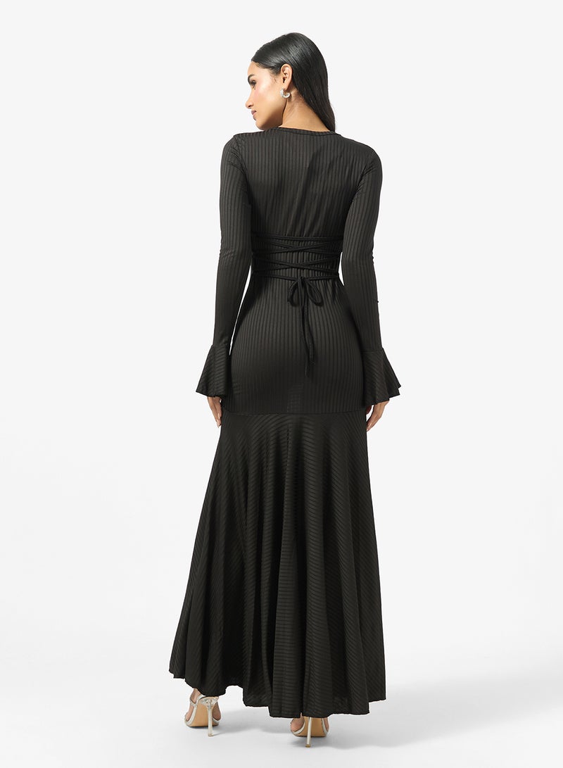 جينجر فستان  لاين من دوب ويست مع ثنيات - Image 2