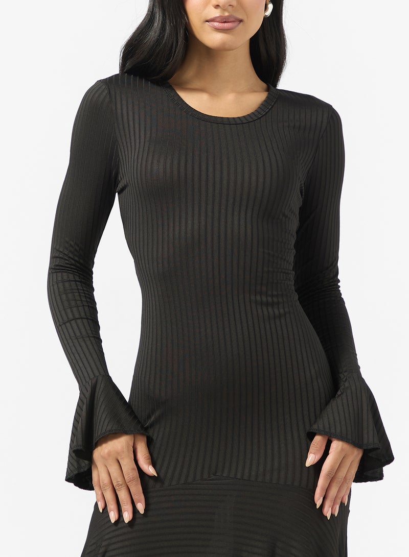 جينجر فستان  لاين من دوب ويست مع ثنيات - Image 3