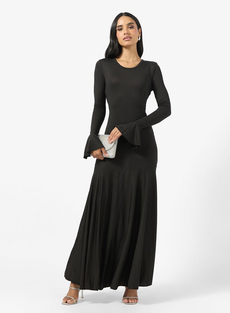 جينجر فستان  لاين من دوب ويست مع ثنيات - Image 4