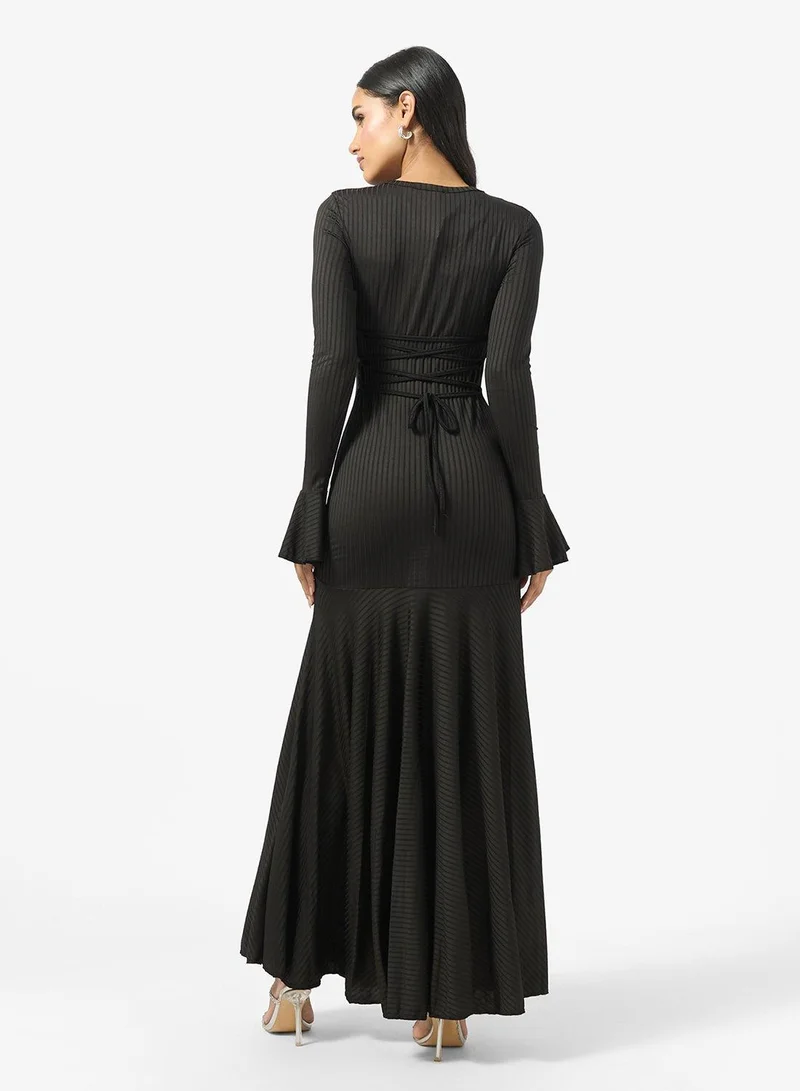 Ginger Dopwaist A Line Dress with Pleats