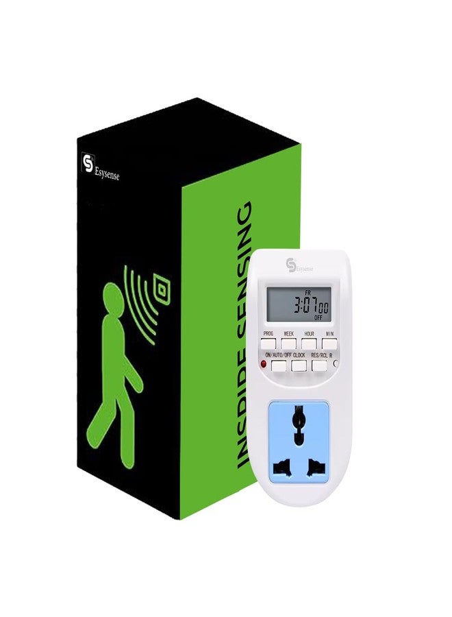 ESYSENSE Digital Timer Socket Plug | Programmable 24x7 Electronic Timer Switch with 16 Presets | 10A 500W | Energy Saving Timer for Lights & Home Appliances ESY-TC33 ESYSENSE - Image 1