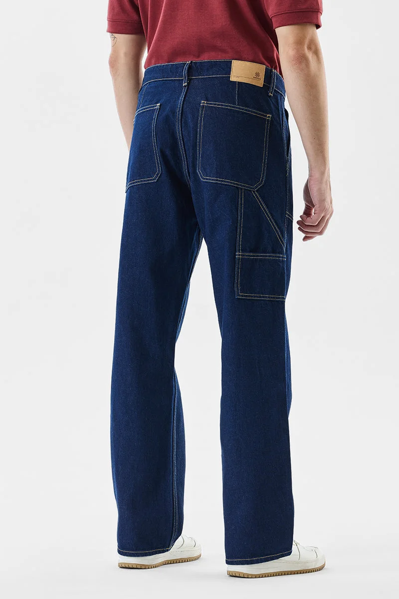 SNITCH Indigo Indigo Solid Straight Fit Casual Jeans for Men | Best Price UAE