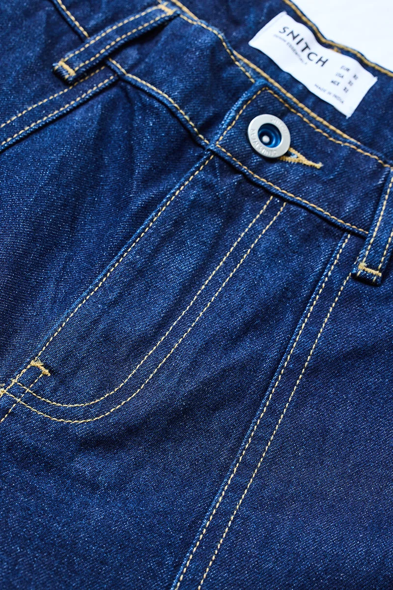 SNITCH Indigo Indigo Solid Straight Fit Casual Jeans for Men | Best Price UAE