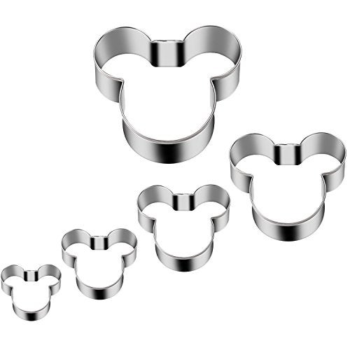 Tmflexe Mouse Cookie Cutter Sandwich Cutters for Kids DIY Lunchbox Bento Box Fruit Cutters Vegetable Cutters for Children Boys Girls, Pack of 5 - Image 2