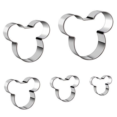 Tmflexe Mouse Cookie Cutter Sandwich Cutters for Kids DIY Lunchbox Bento Box Fruit Cutters Vegetable Cutters for Children Boys Girls, Pack of 5 - Image 3