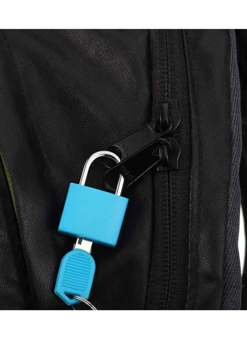 Suitcase Locks with Keys, Colored Plastic Casing Padlock Small Luggage Metal Mini Used for Student Bag Journal gy Bank, for School Gym Classroom Matching Game Travel (Fresh Color, 6 Pieces) - Image 5