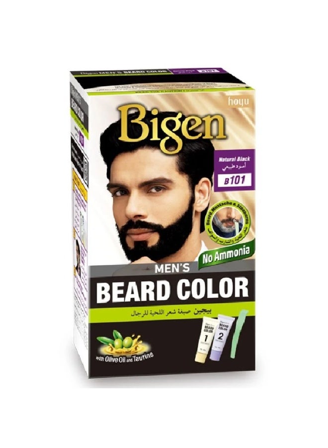 Bigen Beard Hair Dye for Men, Natural Black Color - B101