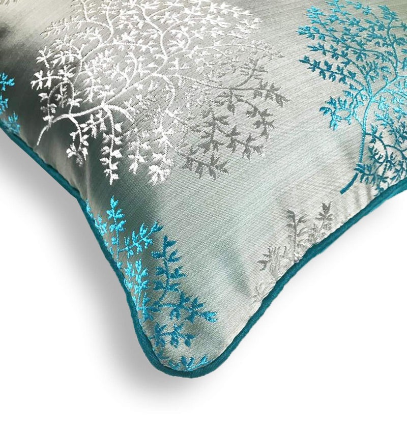 IM FAB® Jacquard Jupiter Tree Blue Cushion Cover Set of 5 Pcs(12x12 inchs or 30x30 cm) - Image 2