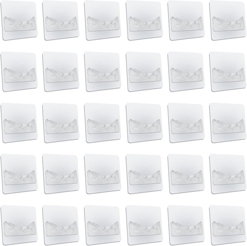 خطافات حائط كبيرة بدون حفر لقضبان الستائر 30 قطعة، قوية التثبيت وآمنة الإزالة - Image 2