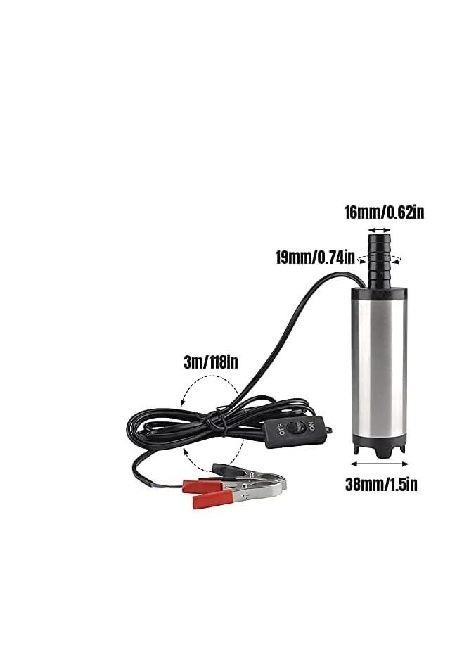 ABBASALI 24V Fuel Transfer Pump Submersible Water Pump Mini Electric Oil Pump with Filter for Automotive  - Image 2