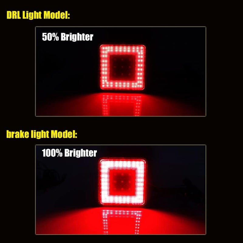 Tonsya 3-in-1 Smoked Lens Universal LED Hauling 2" Receiver Light for Truck SUV RV Trailer - Image 5